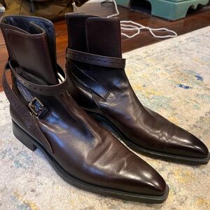 Chocolate, brown, leather vintage Sergio Rossi Boots